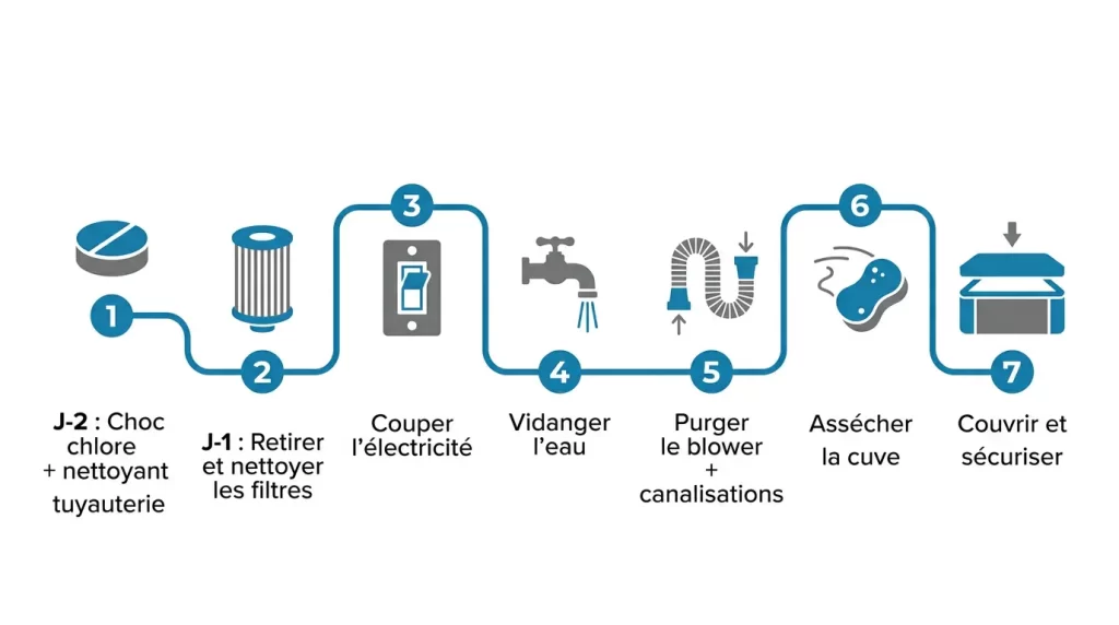 Comment vider et hiverner un spa, Ligne-Spa