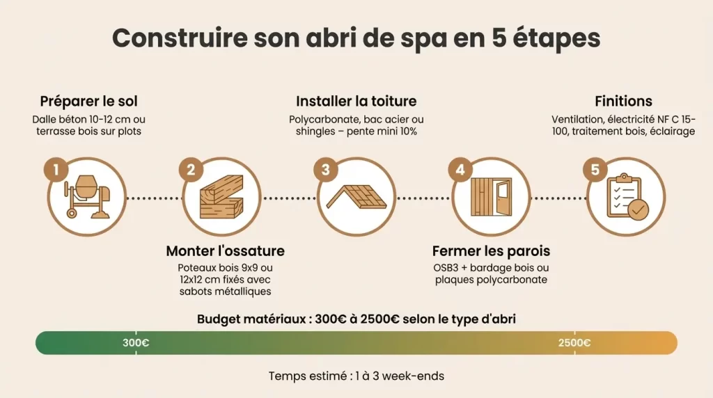 Comment fabriquer un abri pour spa fait maison : guide complet, Ligne-Spa