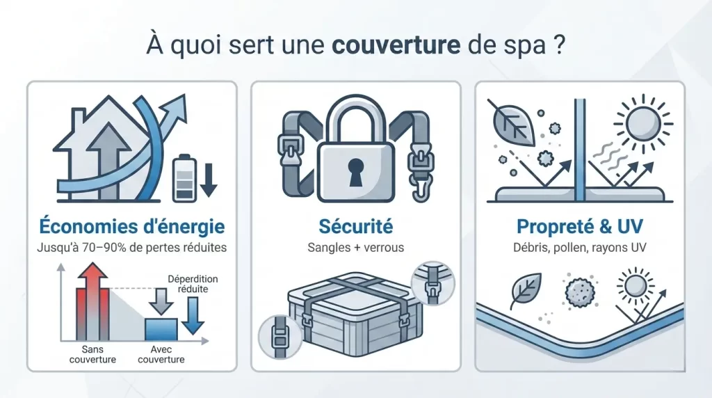 Couverture de spa : Le guide complet pour choisir, mesurer et économiser, Ligne-Spa