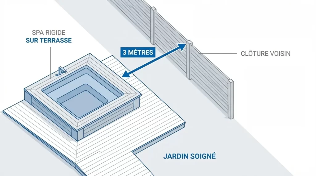 Spa et voisinage : Quelle distance et réglementation respecter ?, Ligne-Spa