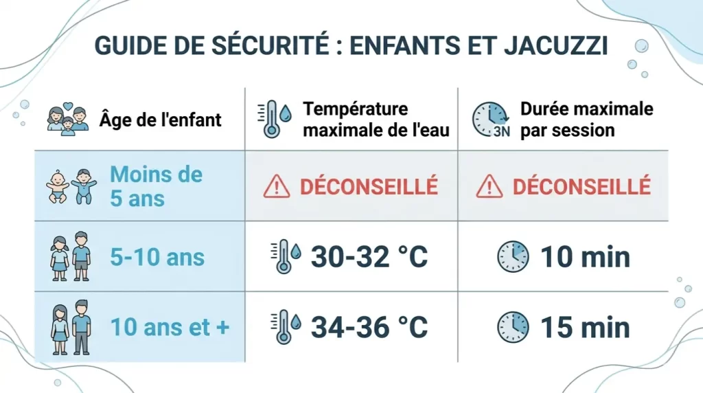 Jacuzzi et enfant : à quel âge, quels risques et quelles précautions ?, Ligne-Spa