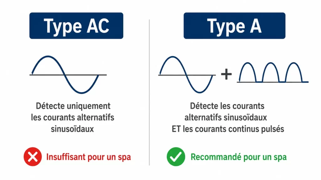 Différentiel type A ou AC pour spa : lequel choisir pour une installation sûre ?, Ligne-Spa