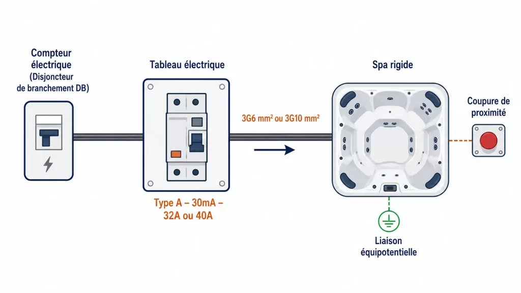 Différentiel type A ou AC pour spa : lequel choisir pour une installation sûre ?, Ligne-Spa