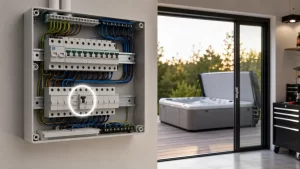 tableau électrique avec différentiel pour spa