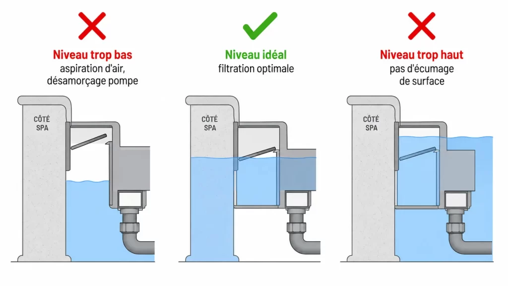 Skimmer pour spa : rôle, fonctionnement et entretien du composant clé de votre filtration, Ligne-Spa