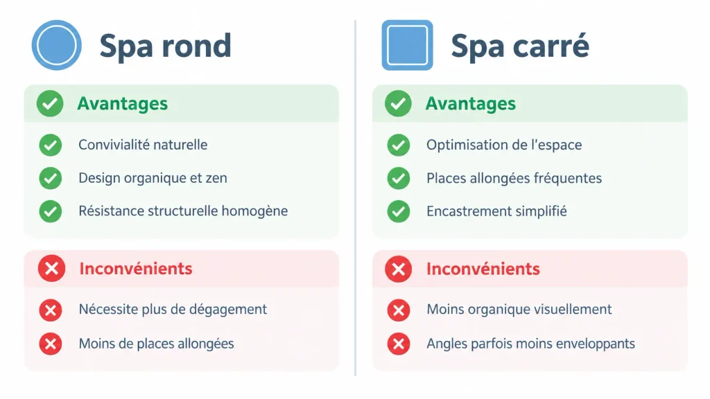 Spa rond ou carr&eacute; : quel format choisir pour votre installation ?, Ligne-Spa